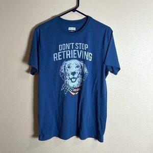 State Of Mine Don’t Stop Retrieving‎ Dog Graphic Tee Americana Bandana Blue
